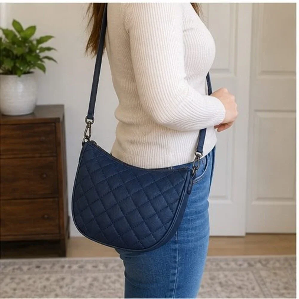 Sand Quilted Crossbody Bag